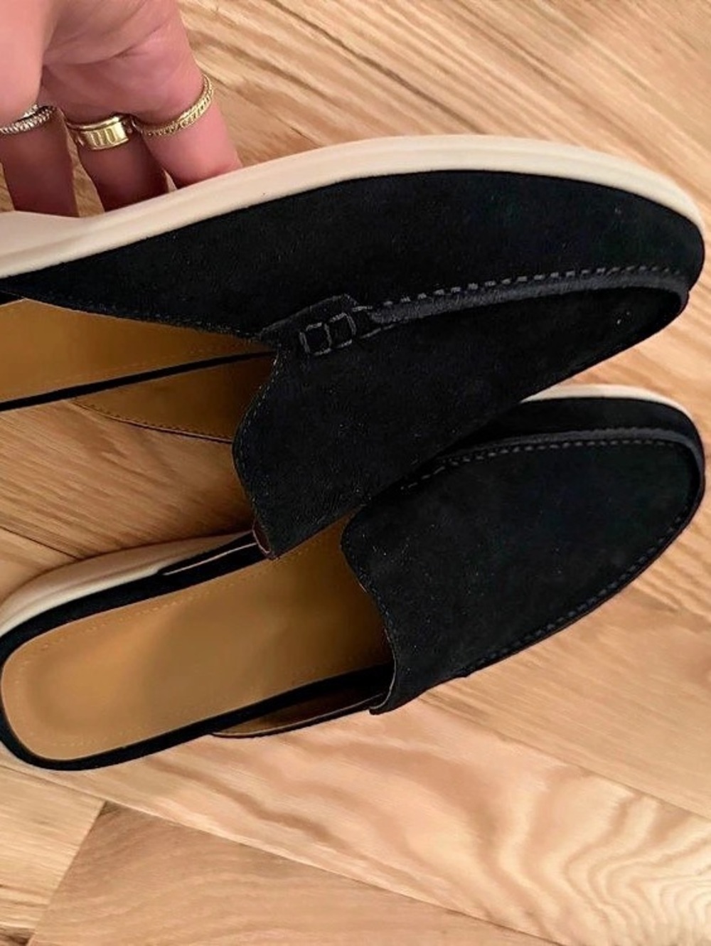 Luxury Italian Black Mules New unisex (41)